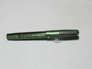 Vintage Esterbrook Green & Silver Fountain Pen
