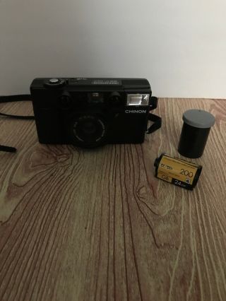 Vintage Chinon Infrafocus 35f - Ma 35mm Camera Chinonex Lens 38mm 1:2.  8 With Film