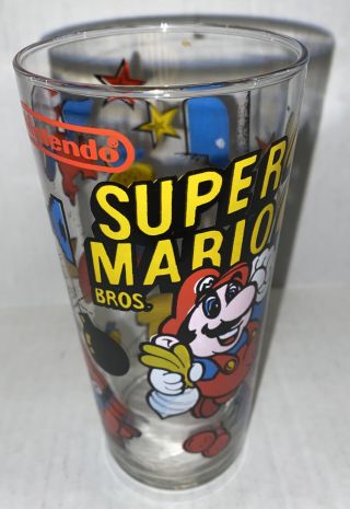 Vintage 1989 Mario Bros.  2 Nintendo Nes Era Promotional Glass Us