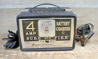 Vintage Woodward - Schumacher Ws84 Sure Fire 400 4 - Amp 6/12 - Volt Battery Charger