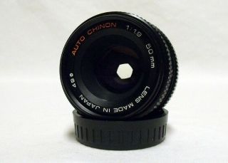 Oem Auto Chinon F/1.  9 50mm Lens Pentax K Slr Film Camera Dslr Micro W/rear Cap
