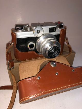 Vtg Argus C - Four C4 Camera With Lens And Case - As - Is - Photography