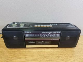 Vintage Sony Cfs - 210 Sound Rider Fm/am Stereo Cassette - Corder Boombox Read