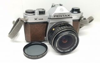 Pentax K1000 Slr 35mm Film Camera W/ Smc Pentax - M 28mm F/3.  5 Lens • Film