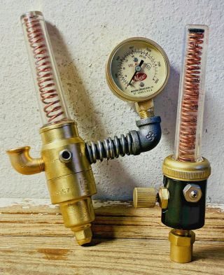 Vintage Pressure Gauge,  Flow Meter Valve,  Steampunk Industrial Lamp Part,  Parts