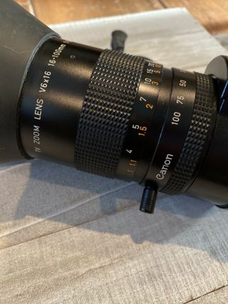 Canon TV zoom lens V6x16 16 - 100mm 1:1.  9 with Macro 2