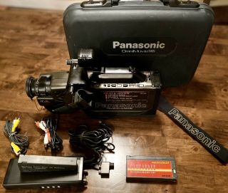 Panasonic PV - 610D Omnimovie 8.  5 - 68mm 1:1.  2 VHS HQ Video Camcorder w/Accesories 2