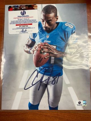 Calvin Johnson Detroit Lions Autograph Signed 8x10 Photo Ga Certified