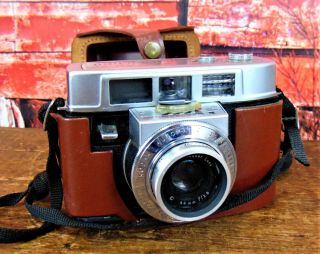 Vintage 50 Or 60s Kodak Automatic 35 Mm Camera W/leather Case