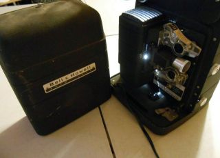 Vintage Bell & Howell Model 256 8mm Film Projector W/ Case & Reel