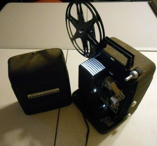 Vintage Bell & Howell Model 256 8MM Film Projector W/ Case & Reel 2