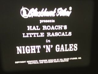 16mm Film With Sound Little Rascals Night - N - Gales