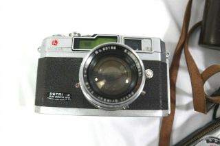 Vintage Petri Orikkor Camera Kuribayashi w Case Seknoic Light Meter 2
