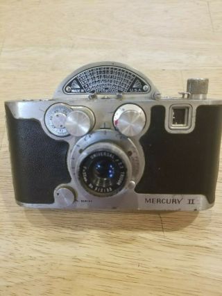 Vintage Mercury Ii Model Cx 1/2 Frame 35mm Camera With Tricor 35mm F 2.  7 Lens