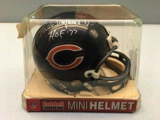 Riddell Mini Chicago Bears Helmet Signed By Gale Sayers 40 Hof 77
