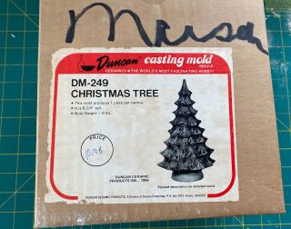 Vintage Duncan Slip Casting Ceramic Mold Dm - 249 Christmas Tree W Base 60s