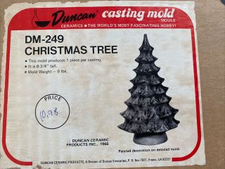 Vintage Duncan Slip Casting Ceramic Mold DM - 249 Christmas Tree w Base 60s 2