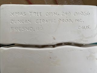Vintage Duncan Slip Casting Ceramic Mold DM - 249 Christmas Tree w Base 60s 3