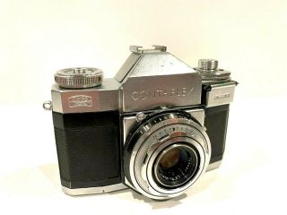 Zeiss Ikon Contaflex 35mm Slr Film Camera W/ Tessar 45mm F/2.  8 Lens -