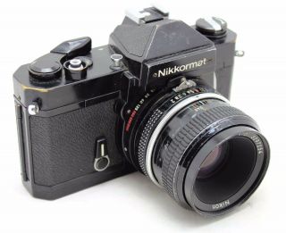 Nikon Nikkormat Ft2 Black,  Vintage 35mm Slr Camera,  Lens Nikkor 50mm 1:2