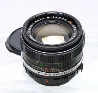 Miranda Auto Ec 50mm F/1.  4 Fast Prime Lens No.  2558381
