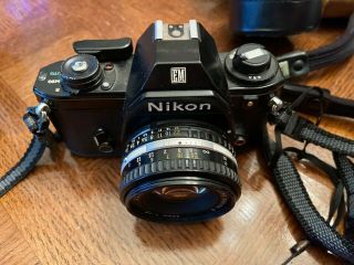 Vintage Nikon EM 35mm Camera with Lens and Leather Case - Great 2