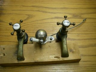 Vintage French Brass Bathroom Sink Faucets