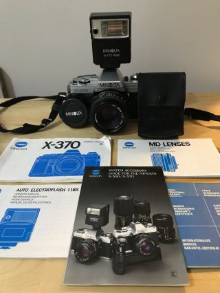 Minolta X - 370 Camera With Accessories
