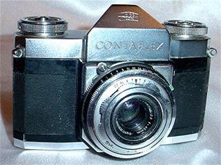 Zeiss Ikon Contaflex 35mm Slr Film Camera With 45mm Lens