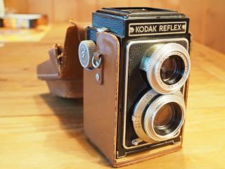 Vintage Kodak Reflex Camera 620 Tlr With Case