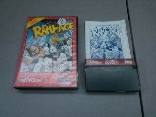 Vintage 1989 Sega Master System Rampage Video Game