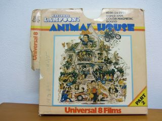 ANIMAL HOUSE part 1& 2 8 mm COLOUR SOUND 2 X400FT CINE 8MM FILM universal 2