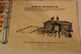 Vintage Lionel Trains Plasticville no.  961 school set from late 50`s 3