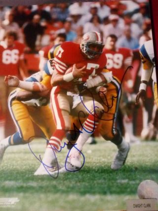 Dwight Clark Signed Autographed & Framed 8x10 Photo The Catch Sf 49ers