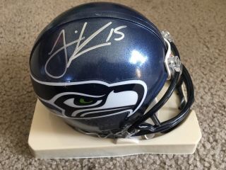 Jermaine Kearse Autographed Seattle Seahawks Mini Helmet Signed In Silver