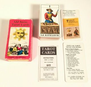 Vintage 1jj Tarot Cards Complete W/ Instructions - 1974 Made In Switzerland