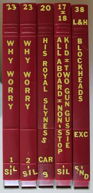 Six 8 films incl: WHY WORRY? (H.  Lloyd 1100 feet) ; HIS ROYAL SLYNESS. 2