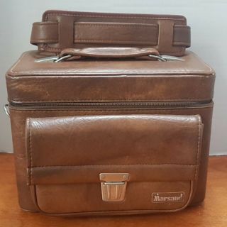 Vintage Marsand Brown Leather Camera Case Bag With Adjustable Strap Retro Sturdy