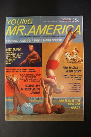 Young Mr.  America Vintage Gay Interest Aug.  1964 Beefcake