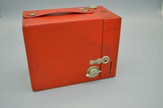 Vintage Kodak Red Rainbow Hawkeye No.  2a Model C Box Camera (color)
