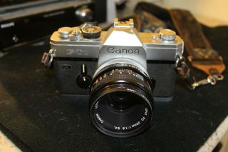 Canon Ftb Ql 35mm Camera,  With Factory 50mm Lens,  Filter & Strap