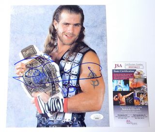 Shawn Michaels Hbk Signed 8x10 Photo Jsa Autograph Auto Wwf Hof Wrestler