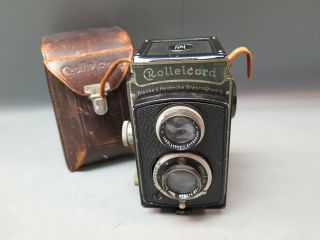 Vintage Rolleicord Camera Franke & Heidecke Braunschweig Compur Lens W Orig Case