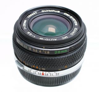 Olympus Om 28mm F/2.  8 Zuiko Mc Wide Angle Prime Lens 106857 - Parts