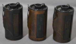 Three Ernst Leitz Wetzlar Germany Film Cassettes/cartridges For Leica