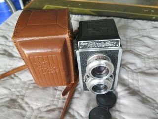 Ricoh Ricohflex 120 Film Tlr Camera 8cm/80mm Lens / Leather Case