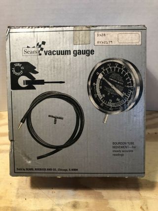 Vintage Sears Vacuum Gauge Fuel Pump Tester