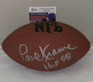 Paul Krause Minnesota Vikings Signed Nfl Mini Football Ball Autographed Hof Jsa