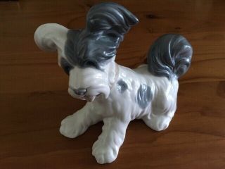 Vintage Lladro Skye Terrier Porcelain Dog Figurine,  Retired In 1985,