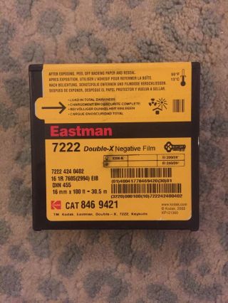 Kodak 7222 Eastman 16mm Film Double X Negative Film